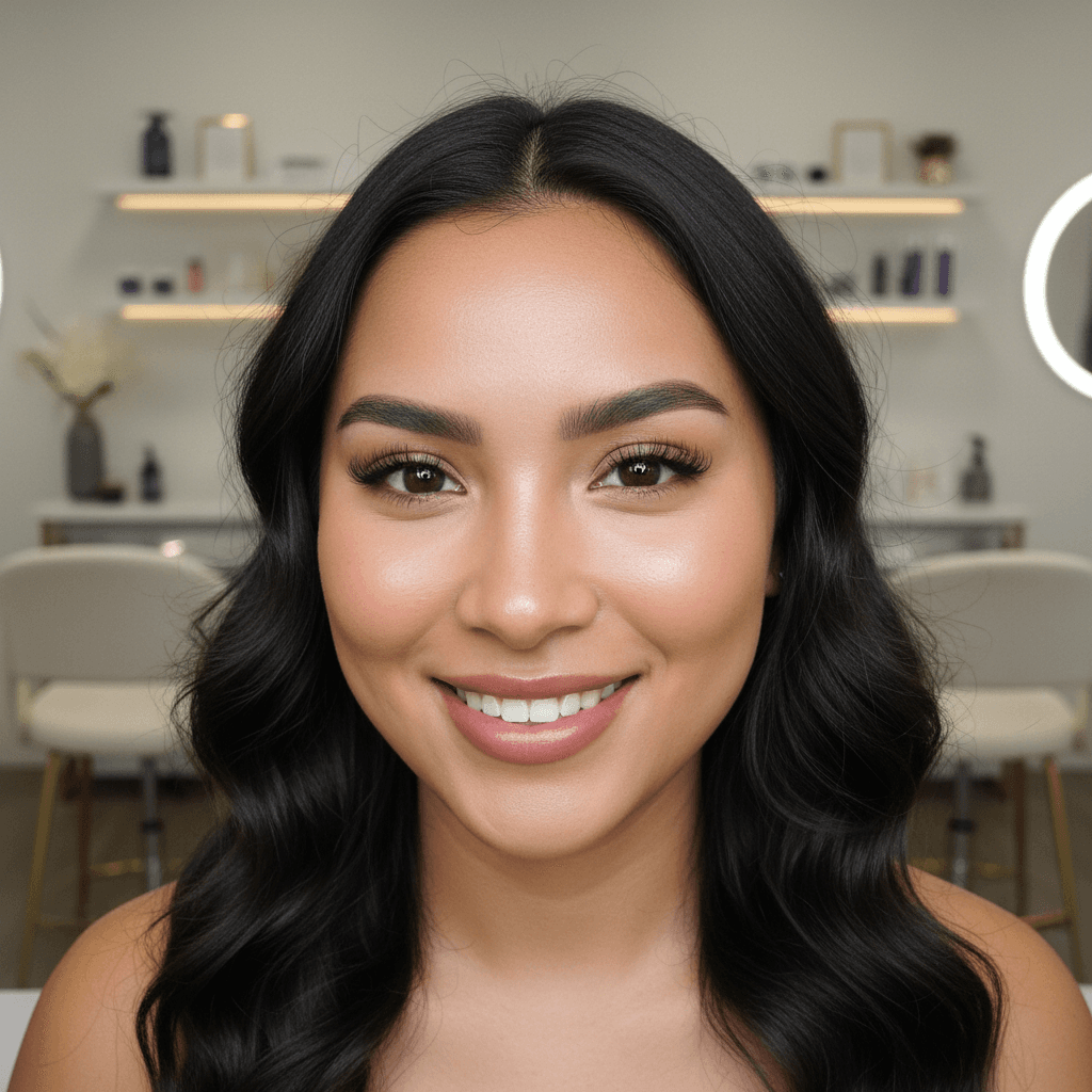Dermaplaning client
